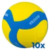 Pack 10 x Mikasa VS220W-Y-BL kid's volleyball